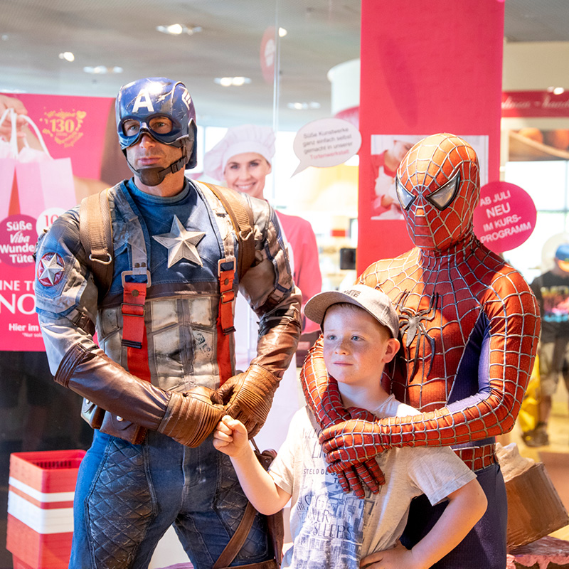 Captain America und Spiderman